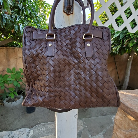 Michael Kors Hamilton North South Large Woven Satc - Picture 2 of 5